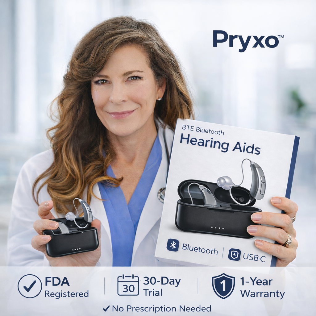 Pryxo™ Clear Hearing Aids – Easy to Use, Crystal Clear Sound & All-Day Comfort