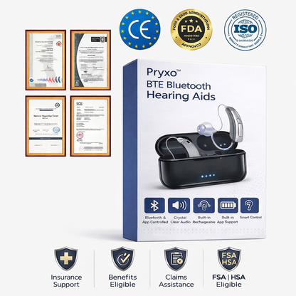 Pryxo™ Clear Hearing Aids – Easy to Use, Crystal Clear Sound & All-Day Comfort